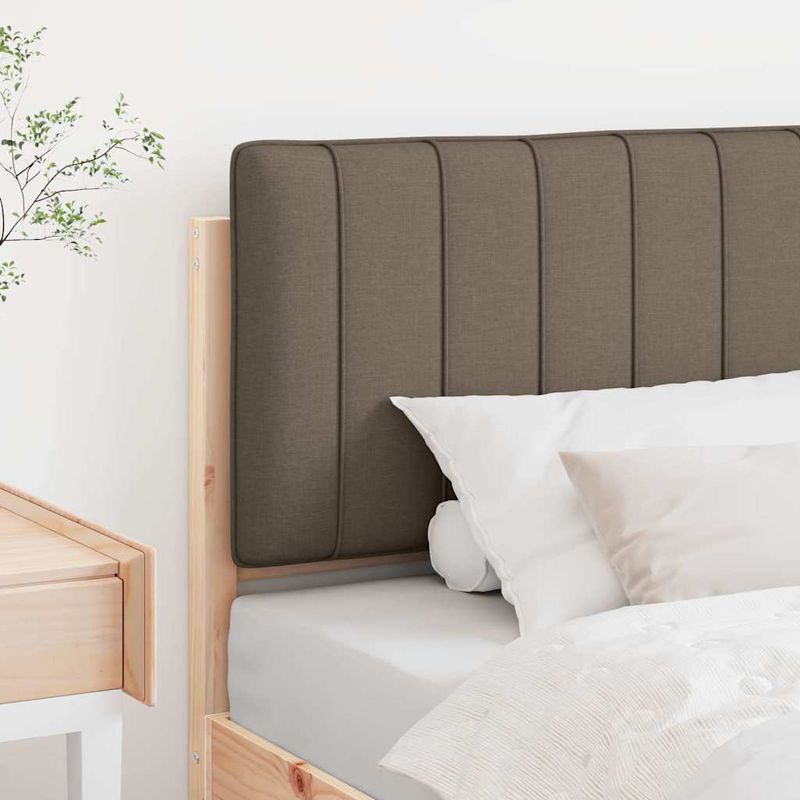 Casa si Gradina - Mobilier - Paturi si accesorii - Accesorii paturi - Tablie de pat tapitata Maro si taupe 75 cm Lemn de pin masiv - Infinity.ro