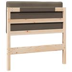 Casa si Gradina - Mobilier - Paturi si accesorii - Accesorii paturi - Tablie de pat tapitata Maro si taupe 75 cm Lemn de pin masiv - Infinity.ro