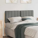 Casa si Gradina - Mobilier - Paturi si accesorii - Accesorii paturi - Tablie de pat tapitata Maro si gri deschis 120 cm Lemn de pin masiv - Infinity.ro