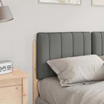 Casa si Gradina - Mobilier - Paturi si accesorii - Accesorii paturi - Tablie de pat tapitata Maro si gri deschis 120 cm Lemn de pin masiv - Infinity.ro