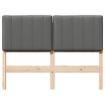 Casa si Gradina - Mobilier - Paturi si accesorii - Accesorii paturi - Tablie de pat tapitata Maro si gri deschis 120 cm Lemn de pin masiv - Infinity.ro