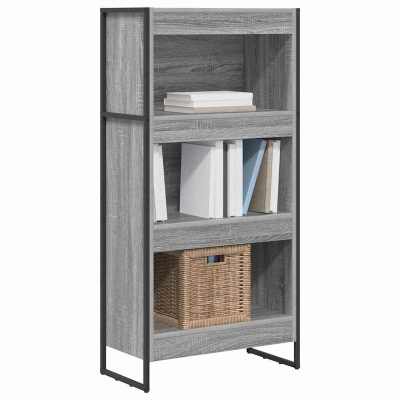 Casa si Gradina - Mobilier - Biblioteci si rafturi - Biblioteci - Dulap pentru carti Gri Sonoma 80 x 30 x 155 cm Lemn compozit - Infinity.ro