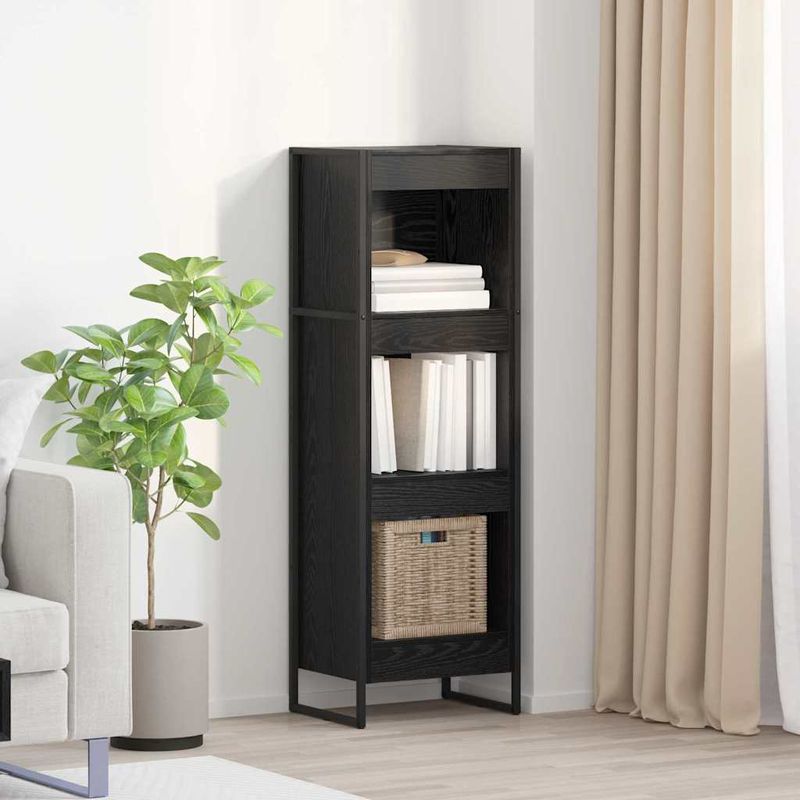 Casa si Gradina - Mobilier - Biblioteci si rafturi - Biblioteci - Dulap pentru carti Stejar Negru 80 x 30 x 155 cm Lemn compozit - Infinity.ro
