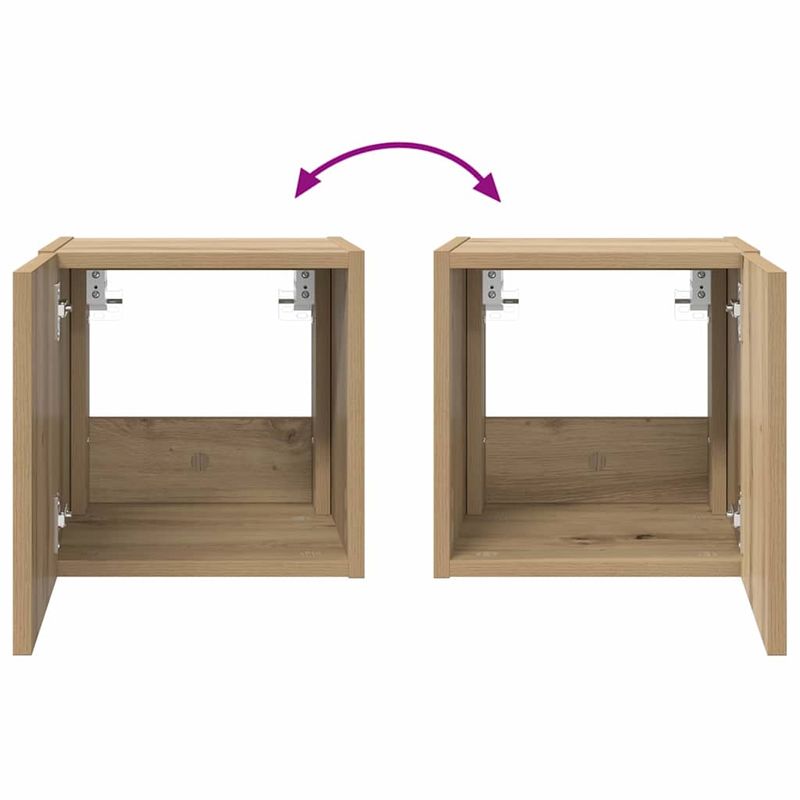 Casa si Gradina - Mobilier - Comode si corpuri - Comode - Dulap TV de perete Pe perete Stejar artizanal 30,5 x 35 x 30 cm - Infinity.ro