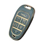 Auto si Moto - Electrice auto - Alte accesorii electrice auto - Husa gri pentru cheie 6 butoane Hyundai Santa Fe Tucson 2020 2021 2022 NEXO NX4 Solaris Sonata Hybrid - Infinity.ro