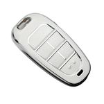 Auto si Moto - Electrice auto - Alte accesorii electrice auto - Husa pentru cheie 6 butoane alb Hyundai Sonata Tucson Santa Fe Hybrid NEXO NX4 2021 2022 - Infinity.ro