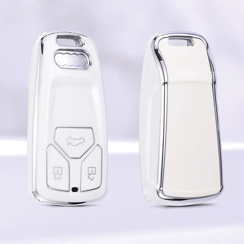 Auto si Moto - Electrice auto - Alte accesorii electrice auto - Husa pentru cheie alb Audi A4 B9 A5 A6 8S 8W Q5 Q7 4M S4 S5 S7 TT TTS TFSI RS - Infinity.ro