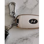 Auto si Moto - Electrice auto - Alte accesorii electrice auto - Husa alb pentru cheie 6 butoane Hyundai Santa Fe Tucson 2020 2021 2022 NEXO NX4 Solaris Sonata Hybrid - Infinity.ro