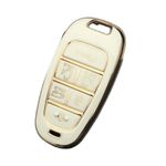 Auto si Moto - Electrice auto - Alte accesorii electrice auto - Husa alb pentru cheie 6 butoane Hyundai Santa Fe Tucson 2020 2021 2022 NEXO NX4 Solaris Sonata Hybrid - Infinity.ro