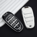 Auto si Moto - Electrice auto - Alte accesorii electrice auto - Husa pentru cheie 6 butoane alb Hyundai Sonata Tucson Santa Fe Hybrid NEXO NX4 2021 2022 - Infinity.ro