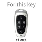 Auto si Moto - Electrice auto - Alte accesorii electrice auto - Husa verde pentru cheie 6 butoane Hyundai Santa Fe Tucson 2020 2021 2022 NEXO NX4 Solaris Sonata Hybrid - Infinity.ro