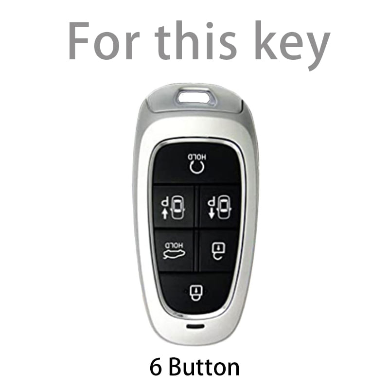 Auto si Moto - Electrice auto - Alte accesorii electrice auto - Husa verde pentru cheie 6 butoane Hyundai Santa Fe Tucson 2020 2021 2022 NEXO NX4 Solaris Sonata Hybrid - Infinity.ro