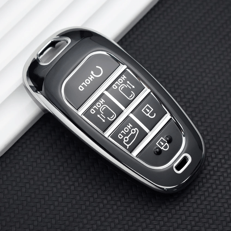 Auto si Moto - Electrice auto - Alte accesorii electrice auto - Husa pentru cheie 6 butoane Hyundai Santa Fe Tucson 2022 NEXO NX4 Ioniq 5 Atos Prime Solaris 2021 - Infinity.ro