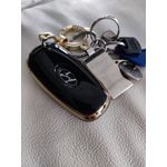 Auto si Moto - Electrice auto - Alte accesorii electrice auto - Husa negru pentru cheie 6 butoane Hyundai Santa Fe Tucson 2020 2021 2022 NEXO NX4 Solaris Sonata Hybrid - Infinity.ro