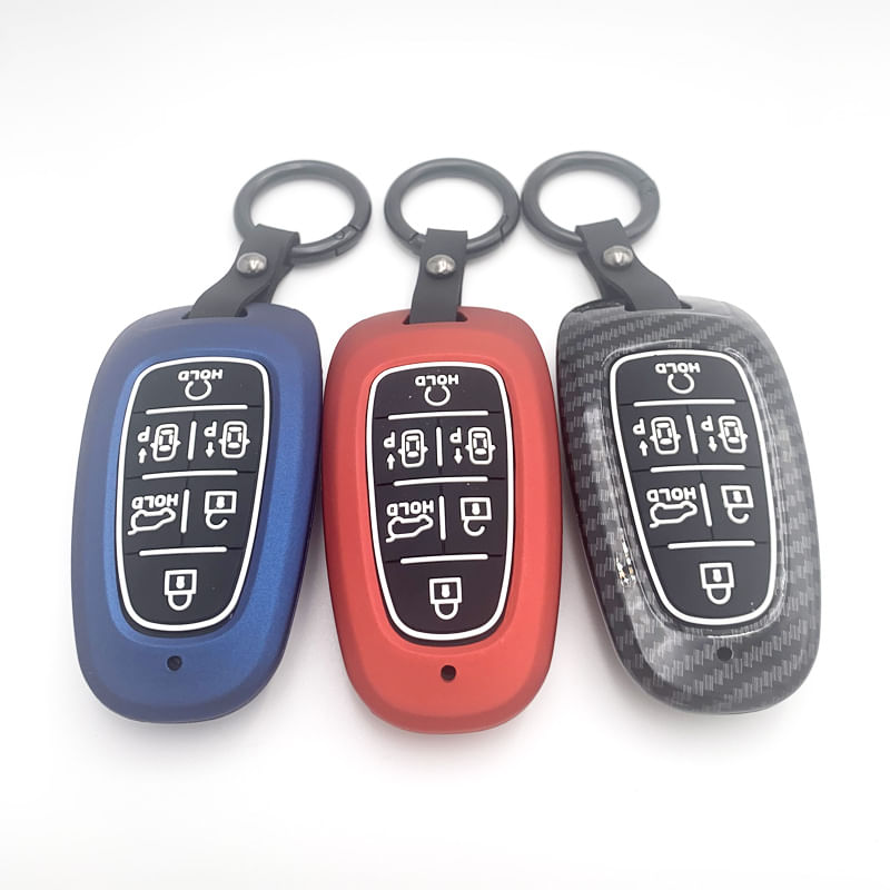 Auto si Moto - Electrice auto - Alte accesorii electrice auto - Husa silicon albastru pentru cheie Hyundai Santa Fe Tucson 2020 2021 2022 NEXO NX4 Solaris Sonata Hybrid - Infinity.ro