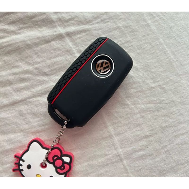 Auto si Moto - Electronice auto - Accesorii electronice auto - Husa moale din silicon pentru cheie briceag VW Golf Passat Amarok Caddy Tiguan Touareg Skoda Seat - Infinity.ro