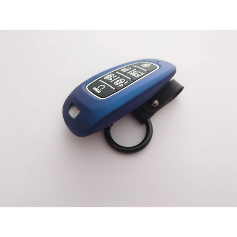 Auto si Moto - Electrice auto - Alte accesorii electrice auto - Husa silicon albastru pentru cheie Hyundai Santa Fe Tucson 2020 2021 2022 NEXO NX4 Solaris Sonata Hybrid - Infinity.ro