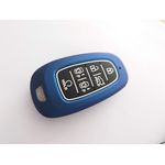 Auto si Moto - Electrice auto - Alte accesorii electrice auto - Husa silicon albastru pentru cheie Hyundai Santa Fe Tucson 2020 2021 2022 NEXO NX4 Solaris Sonata Hybrid - Infinity.ro