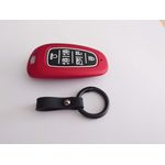 Auto si Moto - Electrice auto - Alte accesorii electrice auto - Husa silicon rosu pentru cheie Hyundai Santa Fe Tucson 2020 2021 2022 NEXO NX4 Solaris Sonata Hybrid - Infinity.ro