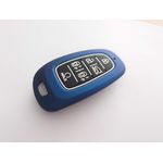 Auto si Moto - Electrice auto - Alte accesorii electrice auto - Husa silicon albastru pentru cheie Hyundai Santa Fe Tucson 2020 2021 2022 NEXO NX4 Solaris Sonata Hybrid - Infinity.ro