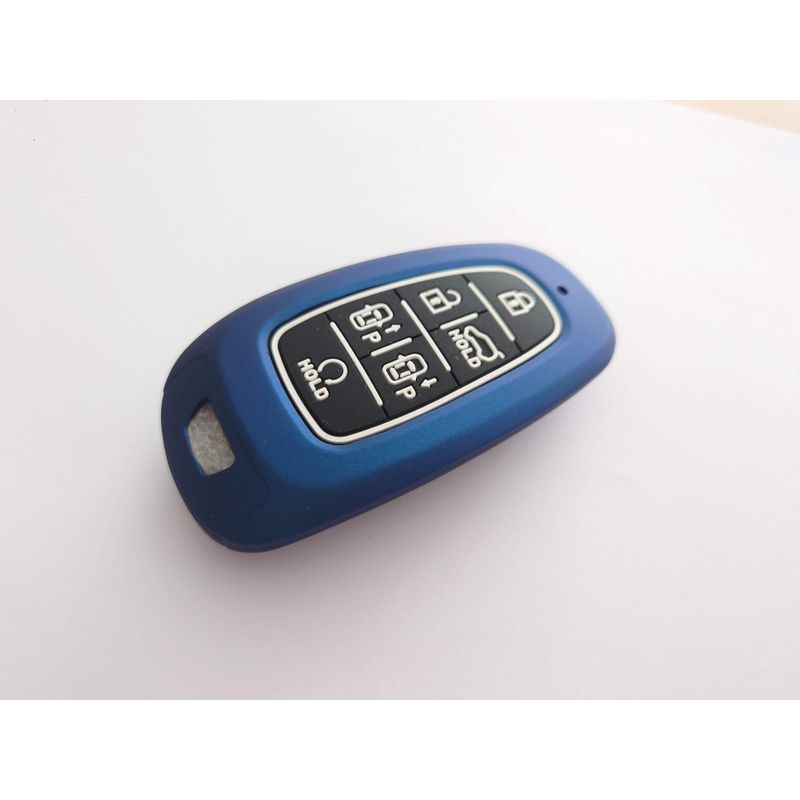 Auto si Moto - Electrice auto - Alte accesorii electrice auto - Husa silicon albastru pentru cheie Hyundai Santa Fe Tucson 2020 2021 2022 NEXO NX4 Solaris Sonata Hybrid - Infinity.ro