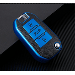Auto si Moto - Electrice auto - Alte accesorii electrice auto - Husa pentru cheie briceag, albastru Peugeot 208 2008 308 3008 408 508 107 301 Citroen C4 - Infinity.ro