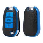 Auto si Moto - Electrice auto - Alte accesorii electrice auto - Husa pentru cheie briceag, albastru Peugeot 208 2008 308 3008 408 508 107 301 Citroen C4 - Infinity.ro