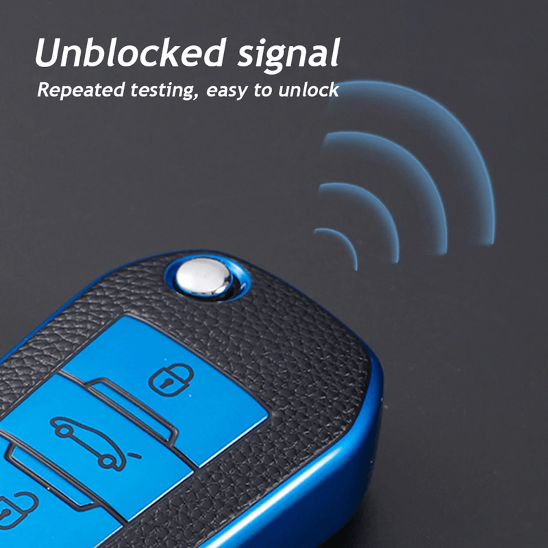 Auto si Moto - Electrice auto - Alte accesorii electrice auto - Husa pentru cheie briceag, albastru Peugeot 208 2008 308 3008 408 508 107 301 Citroen C4 - Infinity.ro
