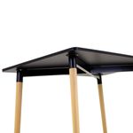 Casa si Gradina - Mobilier - Mese si birouri - Mese bucatarie si dining - Masa patrata Jumi, 80x80 cm, blat MDF negru, picioare lemn, stil scandinav - Infinity.ro