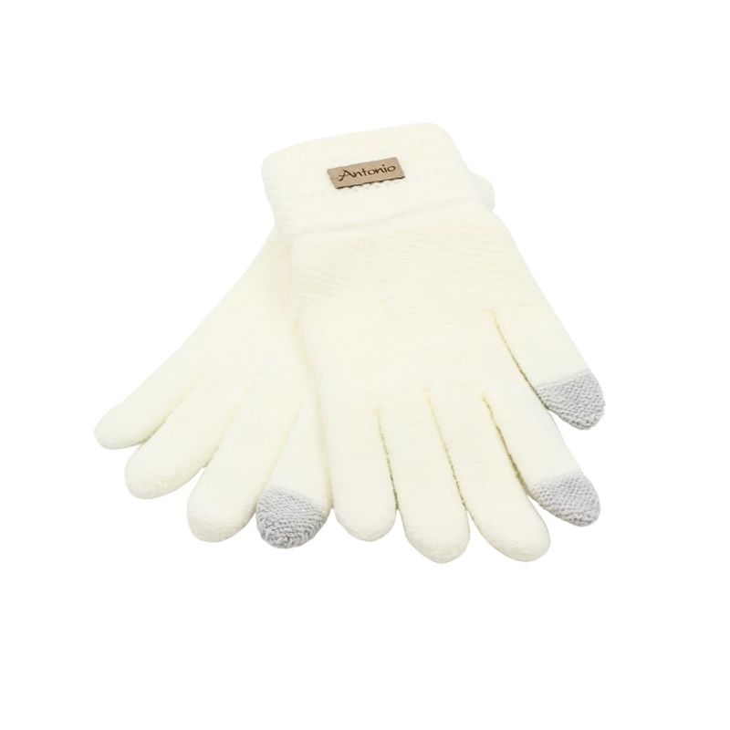 Fashion, accesorii si bijuterii - Femei - Accesorii femei - Manusi femei - Manusi dama, Antonio, cu functie touch, culoare alb, one size - Infinity.ro