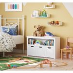 Casa si Gradina - Mobilier - Comode si corpuri - Comode - Comoda cu spatiu depozitare jucarii, 3 dulapuri mobile, 102x30x60 cm, alb - Infinity.ro