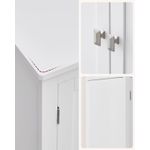 Casa si Gradina - Mobilier - Mobilier baie - Corpuri baie - Dulap de baie, din MDF, cu 2 compartimente si 4 usi, rafturi reglabile, 30x60x110cm, alb - Infinity.ro