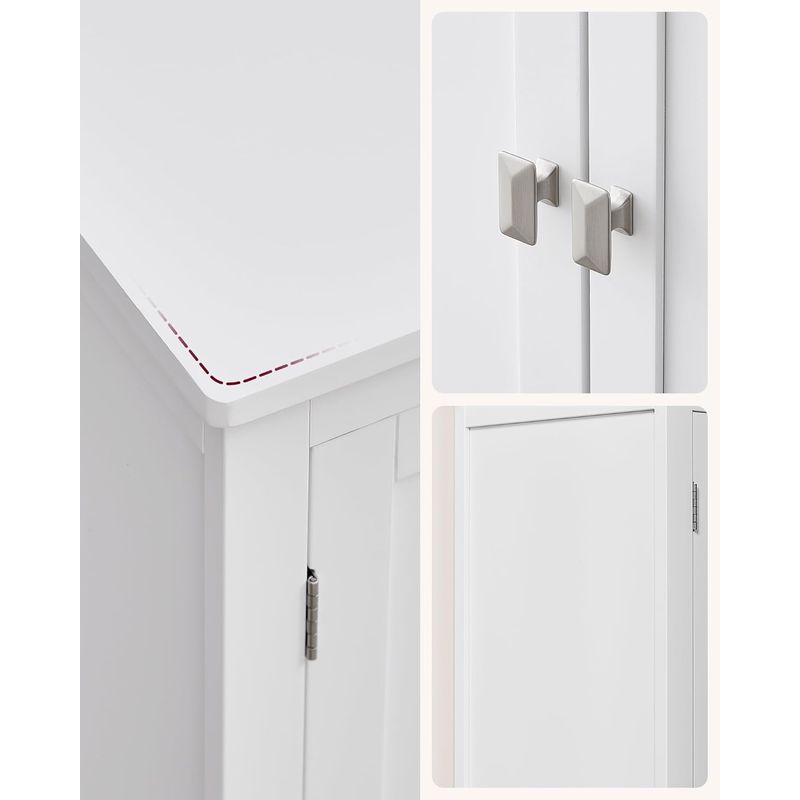 Casa si Gradina - Mobilier - Mobilier baie - Corpuri baie - Dulap de baie, din MDF, cu 2 compartimente si 4 usi, rafturi reglabile, 30x60x110cm, alb - Infinity.ro