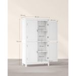 Casa si Gradina - Mobilier - Mobilier baie - Corpuri baie - Dulap de baie, din MDF, cu 2 compartimente si 4 usi, rafturi reglabile, 30x60x110cm, alb - Infinity.ro