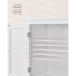 Casa si Gradina - Mobilier - Mobilier baie - Corpuri baie - Dulap de baie, din MDF, cu 2 compartimente si 4 usi, rafturi reglabile, 30x60x110cm, alb - Infinity.ro