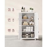 Casa si Gradina - Mobilier - Mobilier baie - Corpuri baie - Dulap de baie, din MDF, cu 2 compartimente si 4 usi, rafturi reglabile, 30x60x110cm, alb - Infinity.ro