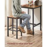 Casa si Gradina - Mobilier - Seturi de mobilier - Seturi mese si scaune - Set masa si scaune de bar, masa 60x60x90cm si 2 scaune 30x40x65cm, stil industrial, maro rustic - Infinity.ro