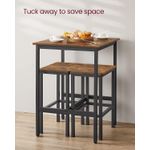 Casa si Gradina - Mobilier - Seturi de mobilier - Seturi mese si scaune - Set masa si scaune de bar, masa 60x60x90cm si 2 scaune 30x40x65cm, stil industrial, maro rustic - Infinity.ro