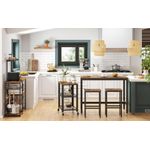 Casa si Gradina - Mobilier - Mese si birouri - Mese living - Set masa de bar cu 2 scaune, cadru din otel, blat lemn, stil industrial, 120x60x90cm, maro rustic - Infinity.ro