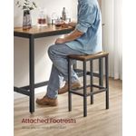 Casa si Gradina - Mobilier - Mese si birouri - Mese living - Set masa de bar cu 2 scaune, cadru din otel, blat lemn, stil industrial, 120x60x90cm, maro rustic - Infinity.ro