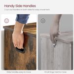 Casa si Gradina - Mobilier - Comode si corpuri - Noptiere - Banca de depozitare tip cufar, cu 2 balamale de siguranta, stil hambar, 40x100x46cm, maro rustic - Infinity.ro