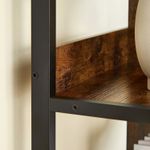 Casa si Gradina - Mobilier - Biblioteci si rafturi - Biblioteci - Biblioteca cu rafturi deschise, 8 compartimente, design industrial, 80x33x149cm, maro retro si negru - Infinity.ro
