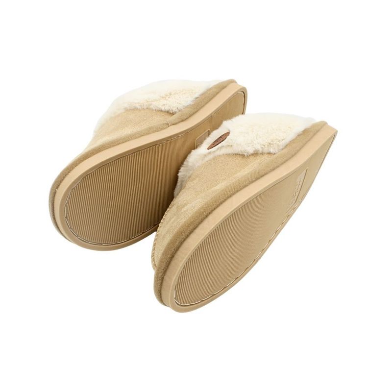 Fashion, accesorii si bijuterii - Femei - Incaltaminte femei - Slapi si papuci femei - Papuci de casa imblaniti, Antonio, de dama, culoarea crem, 36-37 EU - Infinity.ro