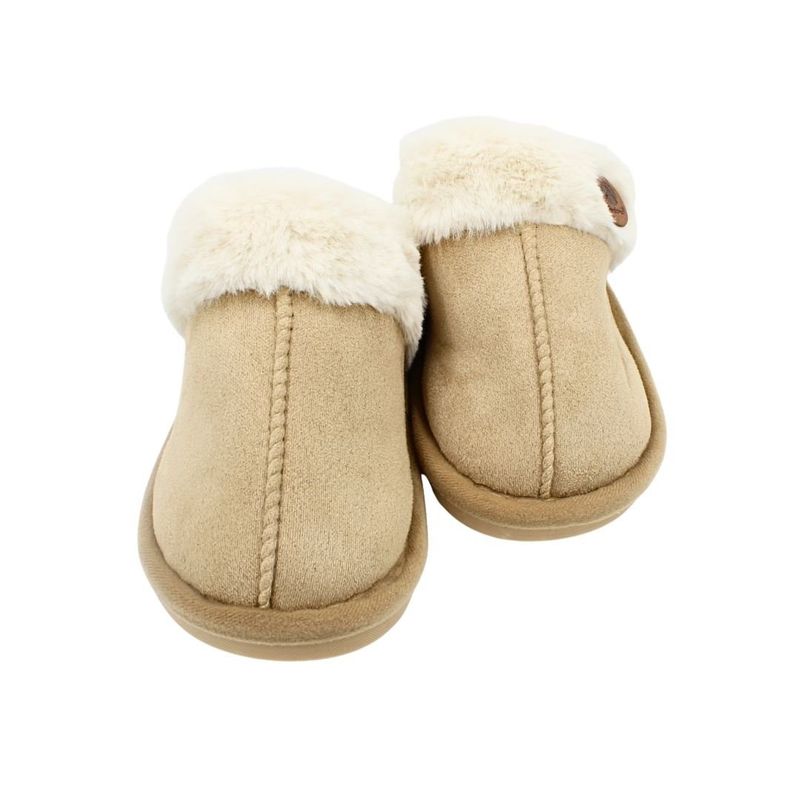 Fashion, accesorii si bijuterii - Femei - Incaltaminte femei - Slapi si papuci femei - Papuci de casa imblaniti, Antonio, de dama, culoarea crem, 40-41 EU - Infinity.ro