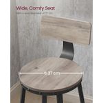 Casa si Gradina - Mobilier - Scaune si fotolii - Scaune - Set de 2 scaune de bar inalte cu spatar, cadru din otel, industrial, 54x99cm, gri stejar - Infinity.ro