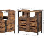 Casa si Gradina - Mobilier - Mobilier baie - Corpuri baie - Dulap baie baza lavoar, cu 2 usi, 2 rafturi, 60x30x60 cm, maro rustic - Infinity.ro