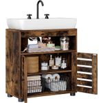 Casa si Gradina - Mobilier - Mobilier baie - Corpuri baie - Dulap baie baza lavoar, cu 2 usi, 2 rafturi, 60x30x60 cm, maro rustic - Infinity.ro