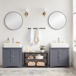 Casa si Gradina - Mobilier - Mobilier baie - Corpuri baie - Dulap lavoar baie, cu spatiu de depozitare cu 2 usi si rafturi reglabile, 60x30x60cm, gri - Infinity.ro