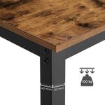 Casa si Gradina - Mobilier - Mese si birouri - Mese living - Masa de bar pentru bucatarie, dreptunghiulara, inalta, cadru de otel, 60x120x90cm, stil industrial, maro rustic si negru - Infinity.ro
