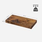 Casa si Gradina - Mobilier - Biblioteci si rafturi - Biblioteci - Raft de perete suspendat plutitor, MDF, sistem montare inclus, 40x20x4cm, vintage maro - Infinity.ro